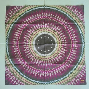 Vintage Kenzo Handkerchief Mandala Cross Stitch Pattern 100% Cotton Japanes 20" - Picture 1 of 8
