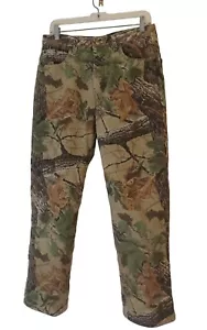 Cabelas Pants Mens Size 32 Camo Realtree Cargo Insulated Dupont Thermolite Plus - Picture 1 of 13