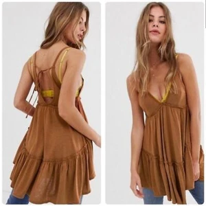 Free People Anthropologie ärmelloses Tunika Top Minikleid Bella Donna Größe Small - Bild 1 von 7