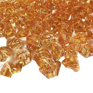  Acrylic Amber Crushed Ice Vase Fillers (Approx. 180-190 PCS, 3 Cups) | 
