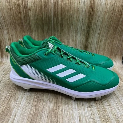 Chuteiras de beisebol masculinas tamanho 13,5 - Adidas Icon 7 metal parte superior baixa verde S238859 NOVO - Imagem 1 de 4