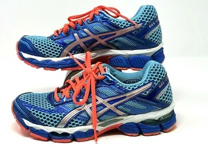 NEU Asics Gel Cumulus 15 T3C5N Damen-Laufschuhe Turnschuhe blau orange Größe 6 - Bild 1 von 10