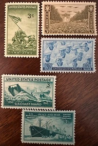US Stamps #929, #934, #935, #936 and #939 - Picture 1 of 2