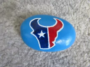 Hand Painted Rock Art Painting - HOUSTON TEXANS Logo - Picture 1 of 2