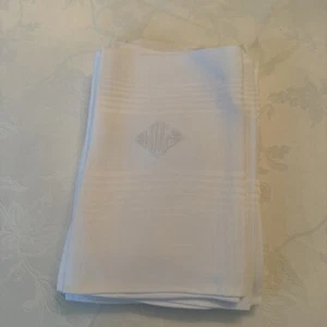Eight Linen Napkins Monogrammed 21” X 19” Lot C - Picture 1 of 8