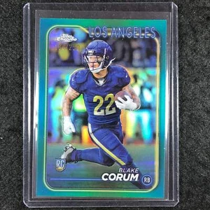 2024 Topps Chrome Football BLAKE CORUM Rookie Base Teal 196/250 #219 - Picture 1 of 1