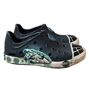 Crocs Bump It Shoes Little Boy Size 12C Blue Star Wars Millennium Falcon Sneaker - Picture 1 of 10