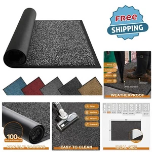 Door Mat Polypropylene 32"x20" Non-Slip Waterproof Indoor Outdoor Rug - Picture 1 of 10
