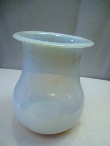 Antique Small Anglo Indian Glass Globe Hall Lantern Belgian Lamps Opel Glass Cover