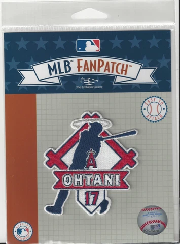 Shohei Ohtani BATTING Logo Patch Official Size MLB 3" x 3 1/2" in Pkg #17 Angels Cover