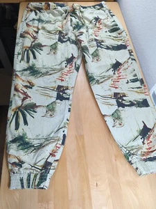 Staple Pigeon Men's Graphic Jogger Canvas Pants Drawstring Size 42x29 - Picture 1 of 8