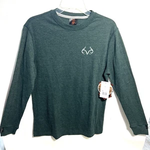 Real Tree Shirt Mens Small Ocean Coast Green Lightweight Chest Logo Outdoors New - Picture 1 of 8