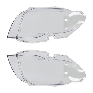 Left Right Headlight Lens Cover For BMW X5 E53 2004-2006 63117166803 63117166817 - Picture 1 of 11
