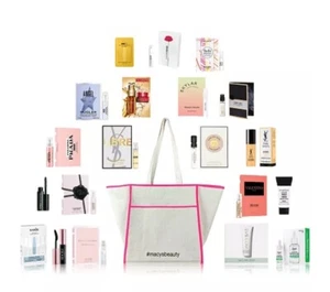 Macy's Women’s Shopping Shoulder Tote With Makeup & Skincare Samples - Picture 1 of 1