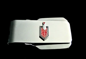 Monte Carlo Silver Money Clip with Hinged Locking Back-Free Custom Engraving - Picture 1 of 3