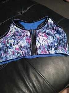 M&S Ladies Sport Zip Up Bra UK 38 E, suit Size 14-16 C-D - Picture 1 of 3
