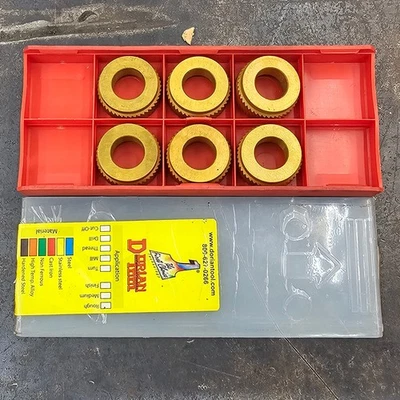 Qty 6 Dorian SW4L-16-HS-CP 1x3/8x1/2 16 TPI HS-PVD Knurl Wheel Diagonal LH Shldr - Image 1 of 2