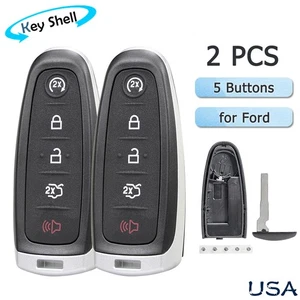2 Key Fob Remote Shell Case Replacement for 2014 2015 2016 Ford Escape Titanium - Bild 1 von 9