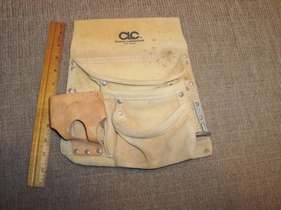 Bolsa de cinturón de herramientas de cuero para carpinteros CLC #424X 11" de largo 10" de ancho Foto 1 de 4