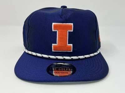 New Era Illinois Fighting Illini College Vault Team Rope Golfer Snapback Hat - Image 1 of 4