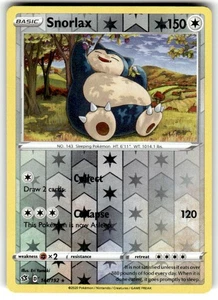Snorlax Reverse Holo Rare SWSH02: Rebel Clash 141/192 NM - Picture 1 of 2