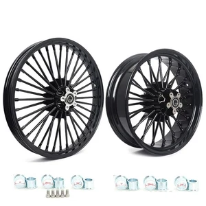 21x2.15 16x3.5 Fat Spoke Wheels for Harley Heritage Softail Classic Night Train - Bild 1 von 14