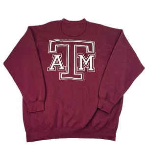Vintage 90s Texas AM College Crewneck Sweatshirt Red Oversized Fit Size XL - Bild 1 von 8