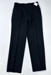 Pantalones de vestir informales de lana plisados negros para hombre CARL STERR talla 31x32 - Imagen 1 de 5