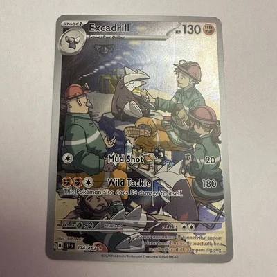 Excadrill - 174/162 - Illustration Rare Holo Pokemon TCG SV05 Temporal Forces - Image 1 of 4