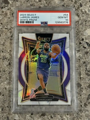 LeBron James 2024 Select Concourse Level White Prizm #’d/149 PSA 10 GEM MINT - Image 1 of 2