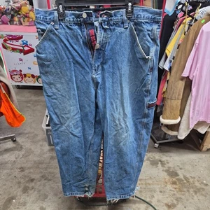 Vintage Pure Playaz Carpenter Jeans Men 36 Blue Baggy Wide Leg Denim Y2K Hip Hop - Picture 1 of 8