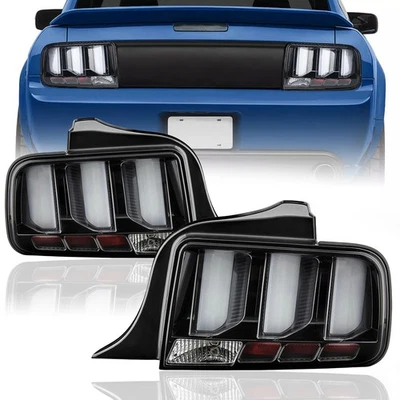 Luces traseras para Ford Mustang 2015-23 estilo euro LED señal de giro secuencial transparente Foto 1 de 4