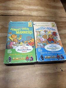 The Berenstain Bears Messy Room & Forget their Manners (VHS) Fast Shipping - Imagen 1 de 15
