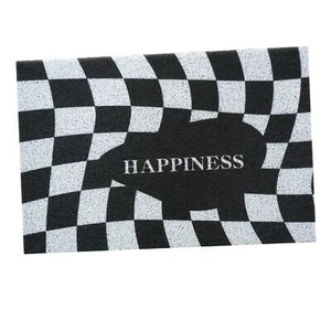 (Black)Checkerboard Kitchen Rugs Washable Hallway Entry Carpet Non Slip Entry - Picture 1 of 12
