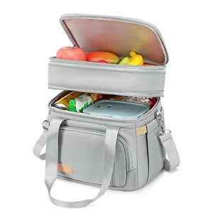Lunch Box for Men Women - Double Deck Insulated Lunch Bag Large Leak Proof To... - Picture 1 of 7
