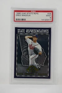 1998 Leaf State Representatives #28 Greg Maddux/5000 Rookie Braves ๐ฅ PSA 9 MINT - Picture 1 of 5