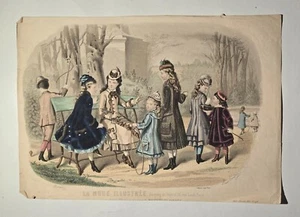 19 original französische antike handkolorierte Stiche LA MODE ILLUSTREE 1873 - 1877 - Bild 1 von 19