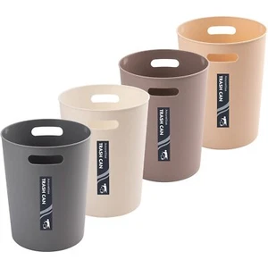 4 Pack Small Trash Can for Bathroom - 3 Gallon/12-Liter Wastebasket Round Pla... - Picture 1 of 7