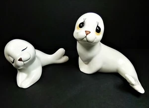 Entzückende Oxford Mutter & Baby Siegel weiße Keramik Figur NEUWERTIG - Bild 1 von 8