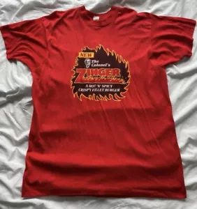 Vintage 90s promo KFC Zinger burger tee - Picture 1 of 7