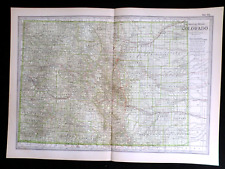 Edwardian Colorado State, America USA Map (1902) ex Century Atlas of the World