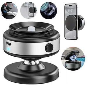 Electric Vacuum Magnetic Suction Cup Phone Mount 360° Adjustable for iPhone - Picture 1 of 15