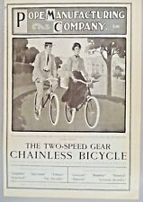 Pope Chainless Bicycle PRINT AD - 1904 ~~ large 15.5" x 10.5"