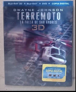 NEW - San Andreas 3D Blu-ray 2015 [Warner Bros] Dwayne Johnson Mexico edition - Picture 1 of 2