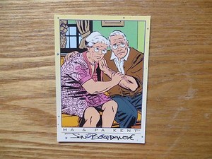 1994 SKYBOX DC STARS MA & PA KENT CARD SIGNED JON BOGDANOVE, WITH POA