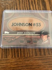 2011 Topps Manufactured Glove Leather Nameplate Josh Johnson #MGL-JJ