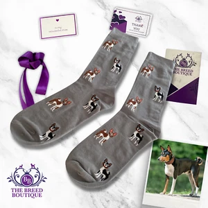 BASENJI SOCKS UNISEX ONE SIZE FIT UK 5 - 11 NOVELTY SOCKS BASENJI GIFT - Picture 1 of 9