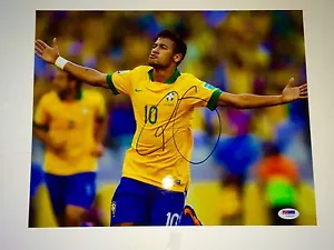 Neymar da Silva Santos Jr Hand Signed 11x14 Photo Brazil Olympics Gold PSA DNA - Picture 1 of 3