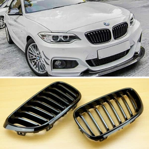 Glossy Black For BMW 2-Series F22 F23 F87 P Type Front Grille Grill 1SET - Picture 1 of 8