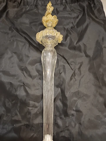 1 Murano Venetian Glass Chandelier Gold dust TORCH Fratelli Tosi-Palladio 15" Cover